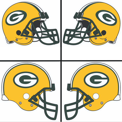 Green Bay Packers Helmet Logo iron on paper